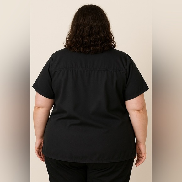 Cherokee Workwear Women’s Black Scrub Top 2XL - Picture 2 of 2